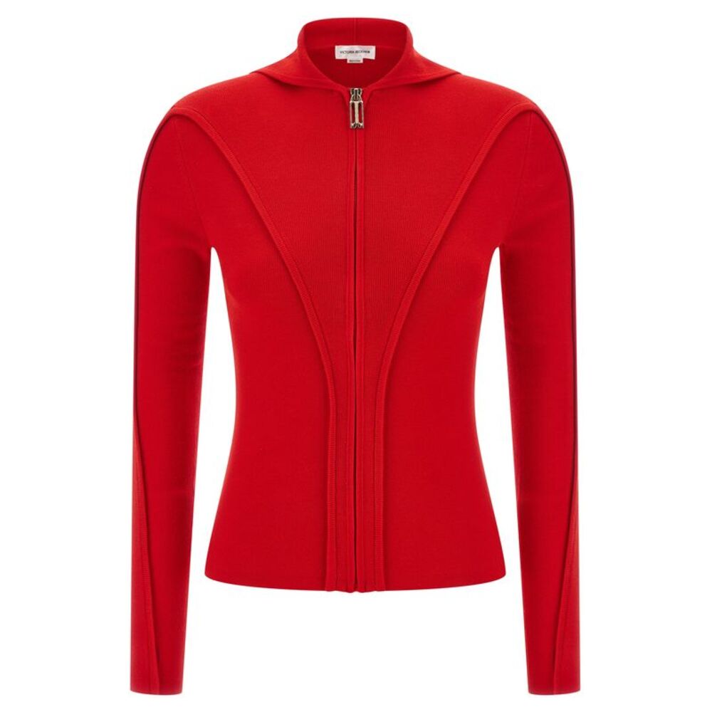 Victoria Beckham Red Wool Women's Cardigan